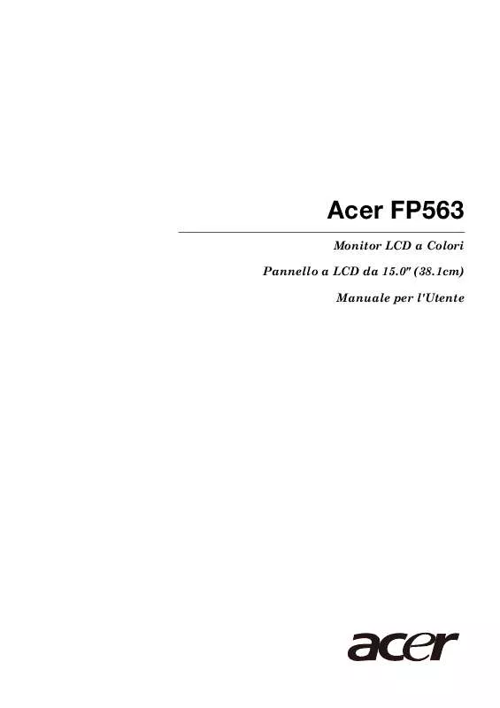 Mode d'emploi ACER FP563