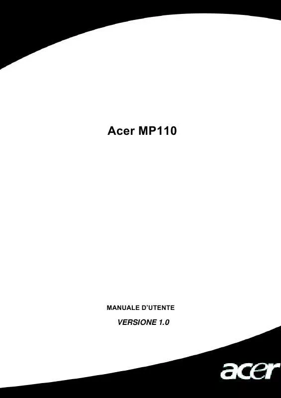 Mode d'emploi ACER MP-110