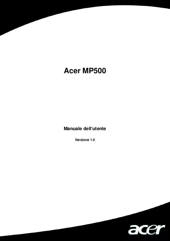 Mode d'emploi ACER MP-500