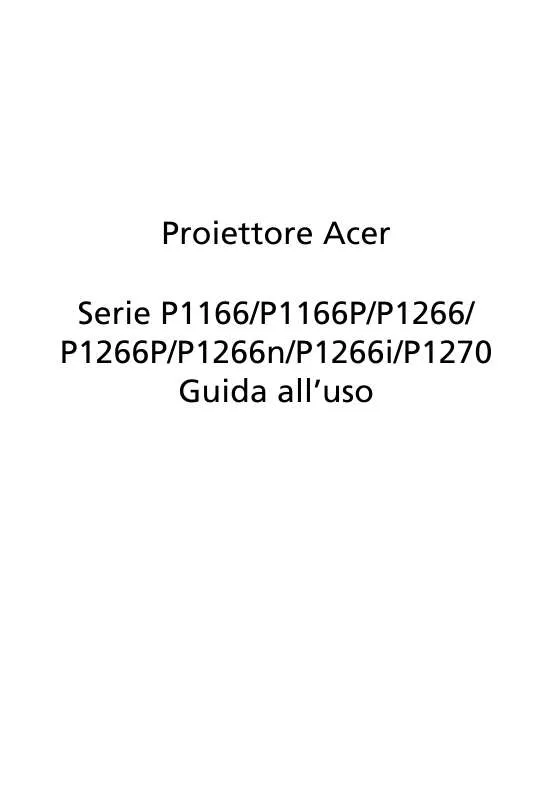 Mode d'emploi ACER P1266P