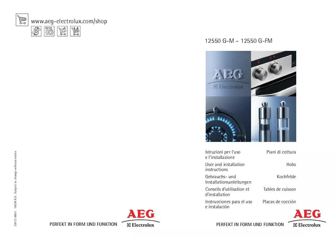 Mode d'emploi AEG-ELECTROLUX 12550G-M