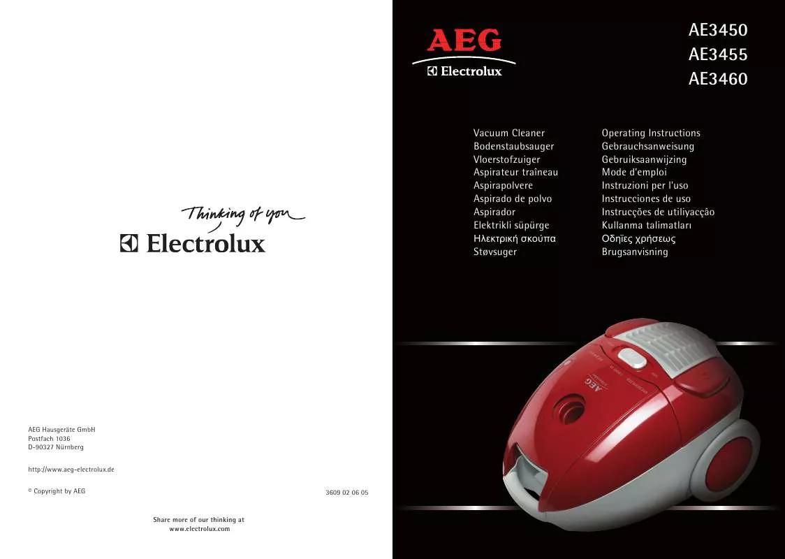 Mode d'emploi AEG-ELECTROLUX AE3455
