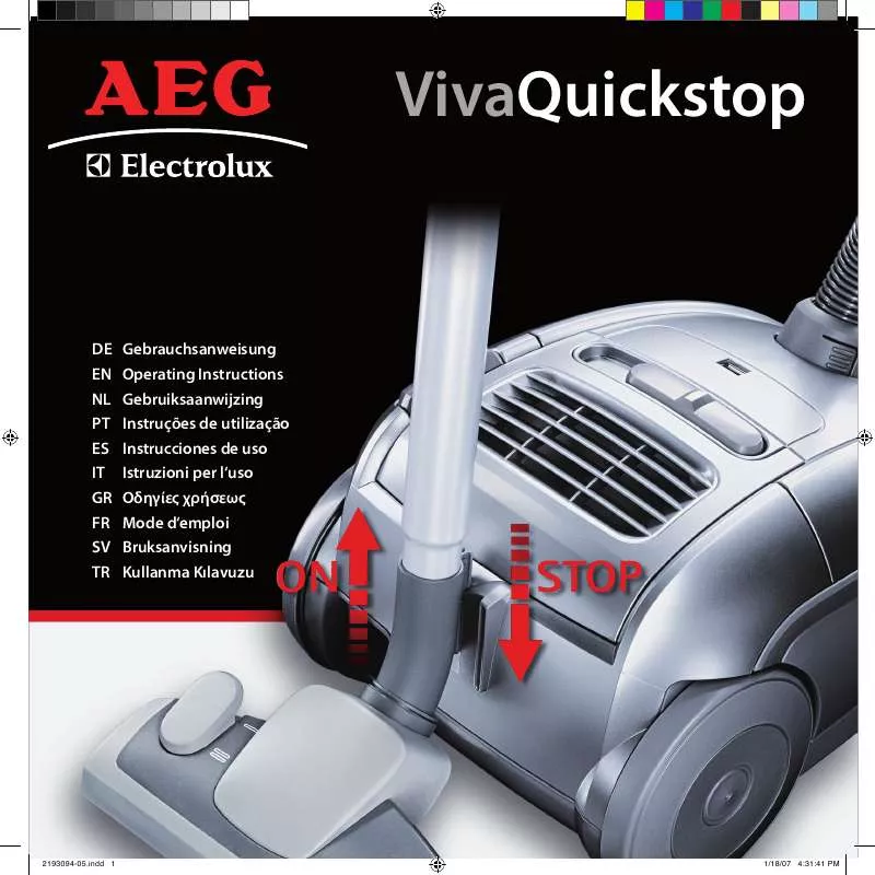 Mode d'emploi AEG-ELECTROLUX AVQ2500SCH