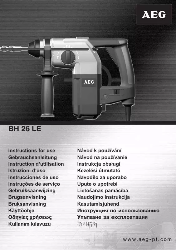 Mode d'emploi AEG-ELECTROLUX BH 26 LE