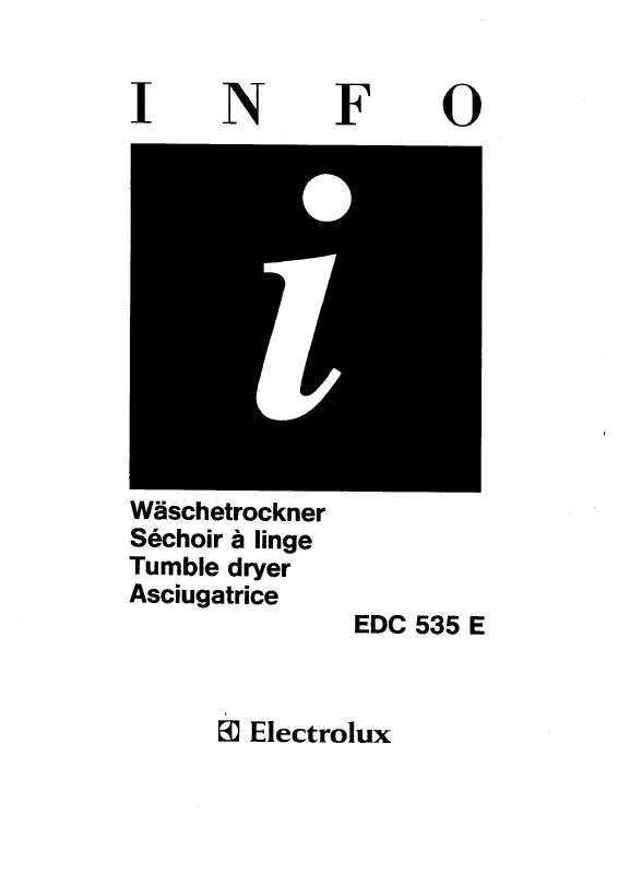 Mode d'emploi AEG-ELECTROLUX EDC535E