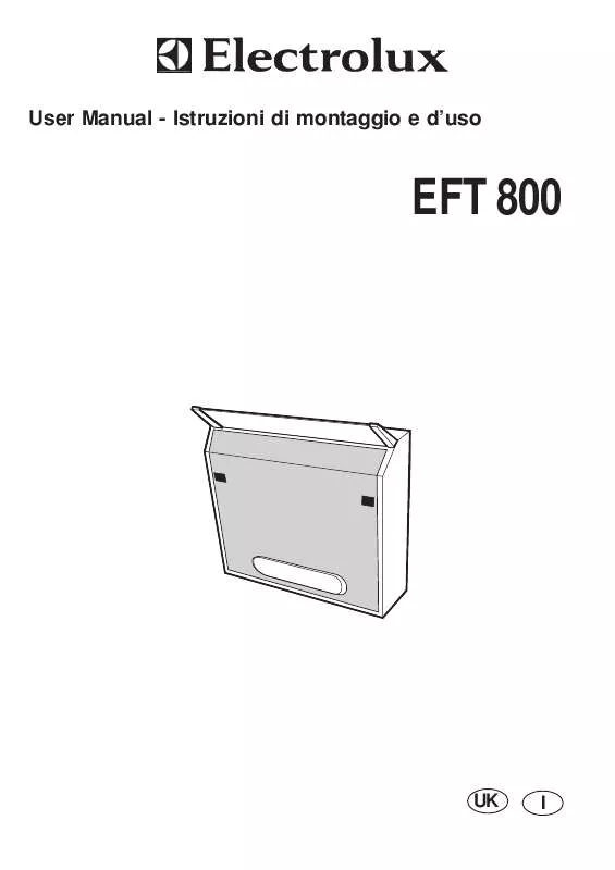 Mode d'emploi AEG-ELECTROLUX EFT800
