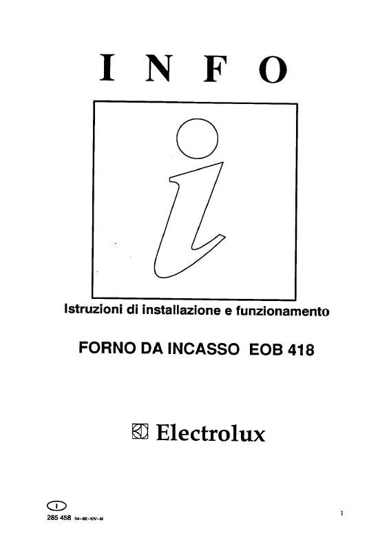 Mode d'emploi AEG-ELECTROLUX EON418
