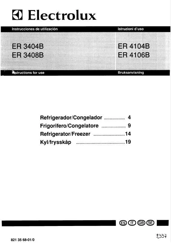 Mode d'emploi AEG-ELECTROLUX ER3408B