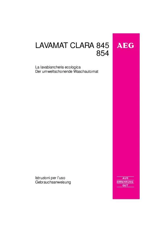 Mode d'emploi AEG-ELECTROLUX LAVAMATCLARA845