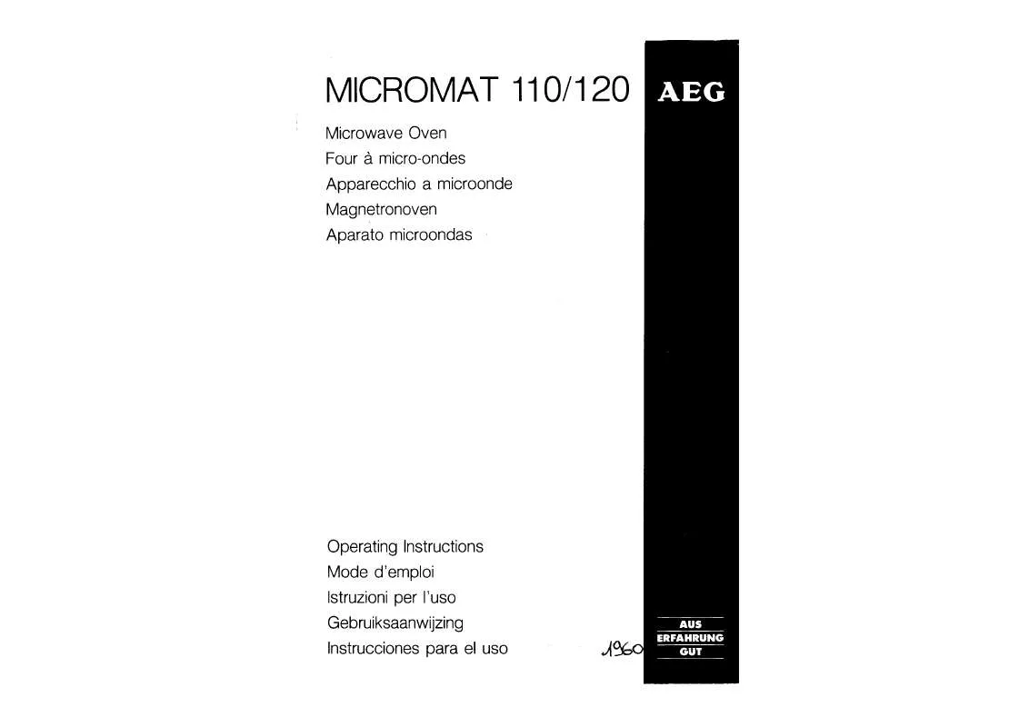 Mode d'emploi AEG-ELECTROLUX MC110-W/EURO