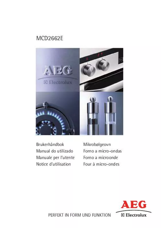 Mode d'emploi AEG-ELECTROLUX MCD2662E-B