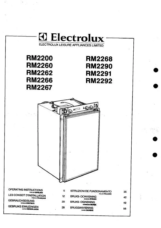 Mode d'emploi AEG-ELECTROLUX RM2290