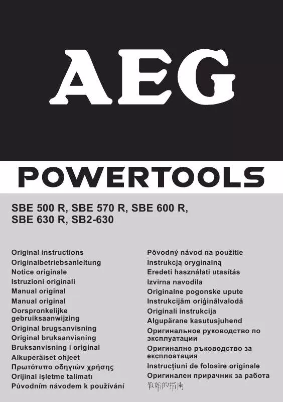 Mode d'emploi AEG-ELECTROLUX SBE 630 R