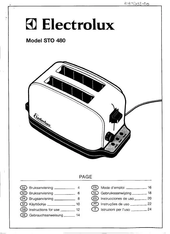 Mode d'emploi AEG-ELECTROLUX STO480