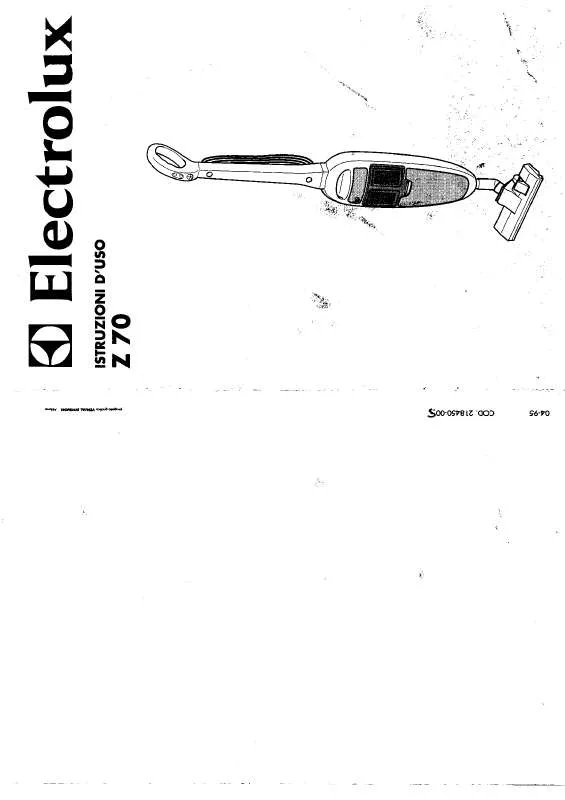 Mode d'emploi AEG-ELECTROLUX Z70