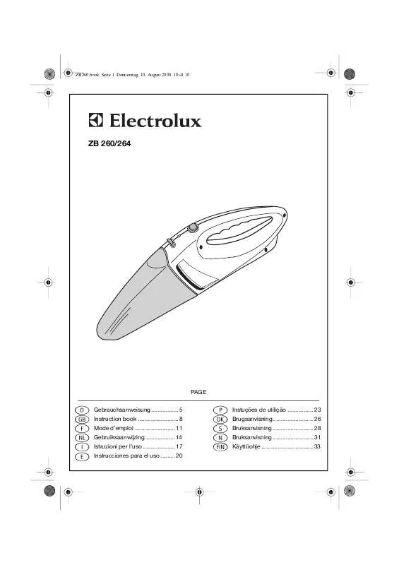 Mode d'emploi AEG-ELECTROLUX ZB 284