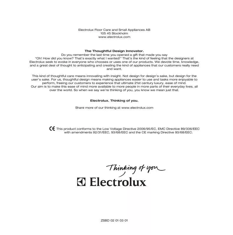 Mode d'emploi AEG-ELECTROLUX ZS200