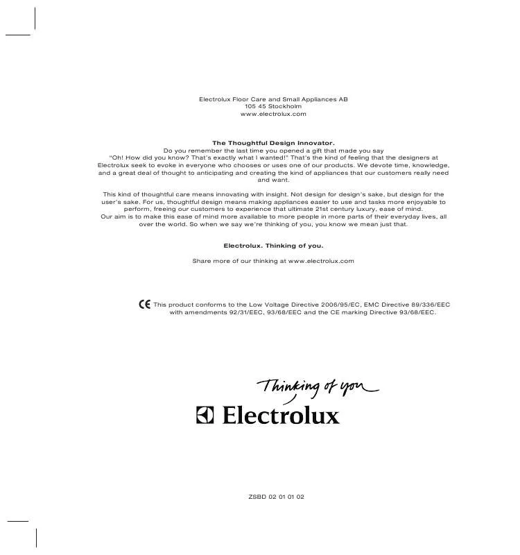 Mode d'emploi AEG-ELECTROLUX ZS206