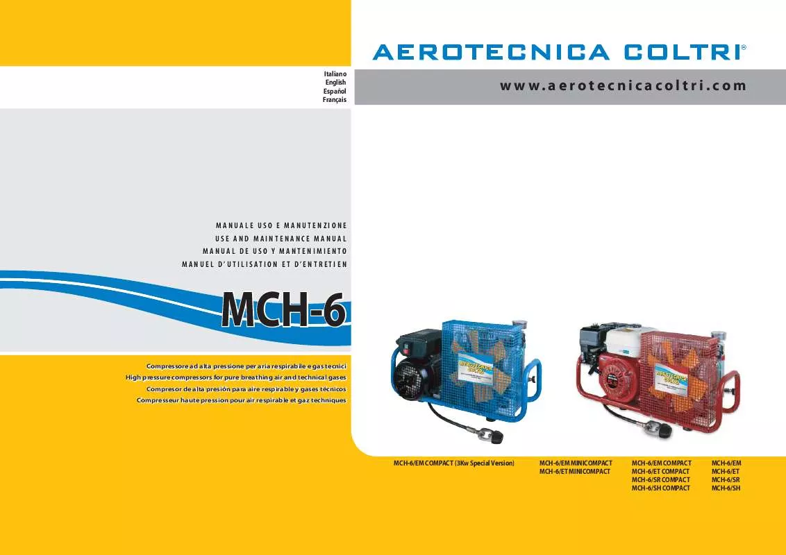 Mode d'emploi AEROTECNICA COLTRI MCH-6