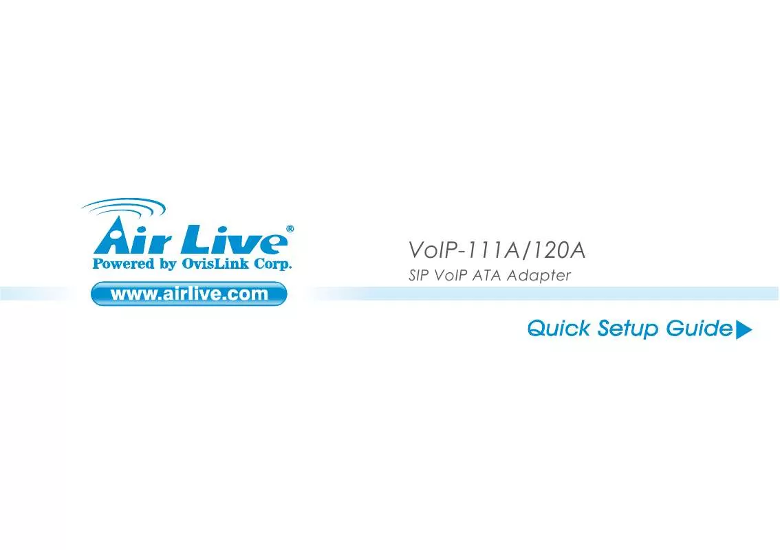 Mode d'emploi AIRLIVE VOIP-111A