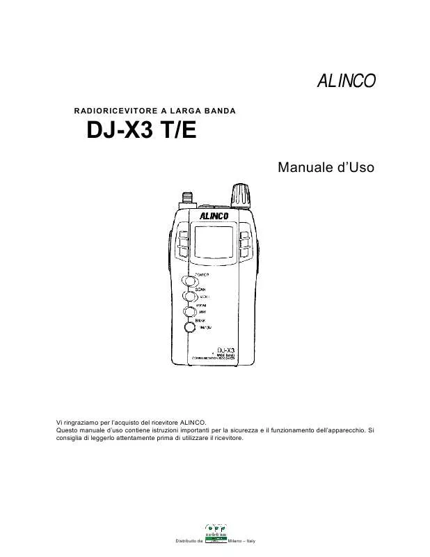 Mode d'emploi ALINCO DJ-X3 E