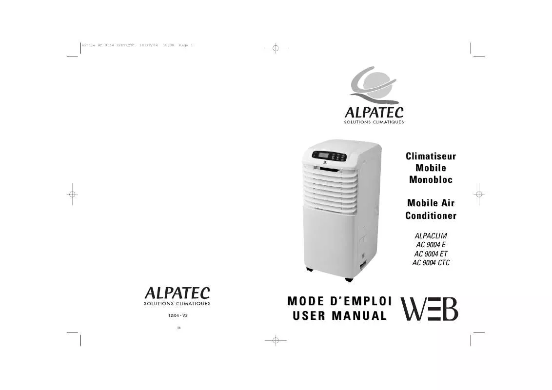 Mode d'emploi ALPATEC AC 9004 E