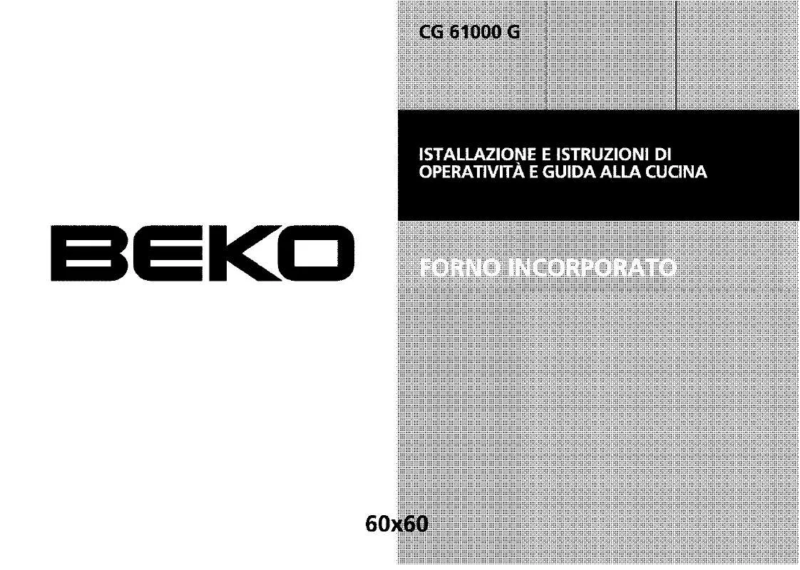Mode d'emploi BEKO CG 61000 G