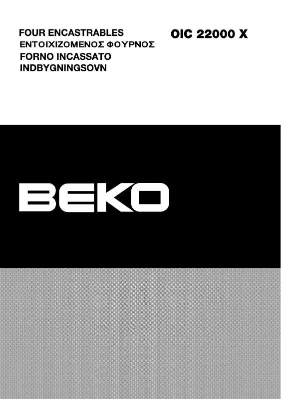 Mode d'emploi BEKO OIC 22000 X