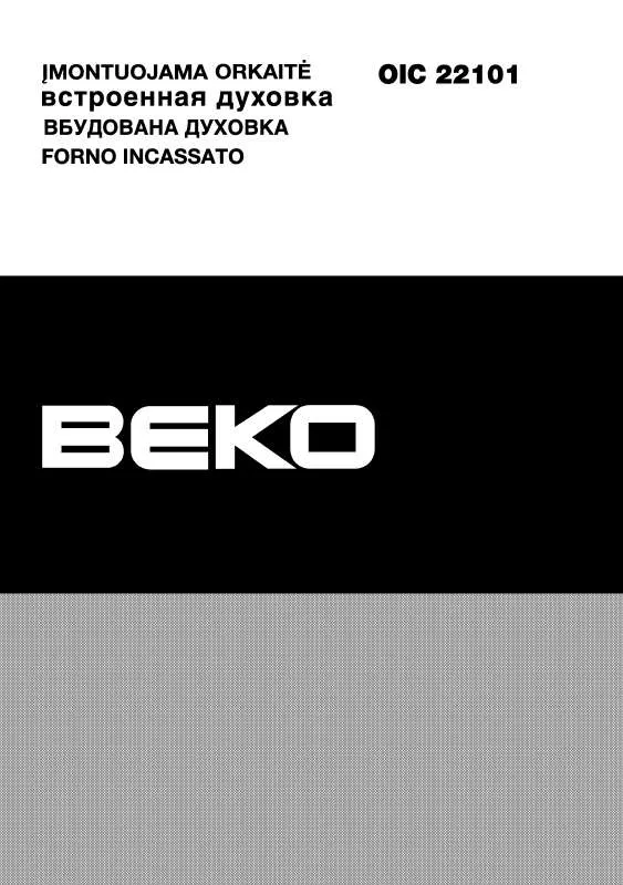 Mode d'emploi BEKO OIC 22101