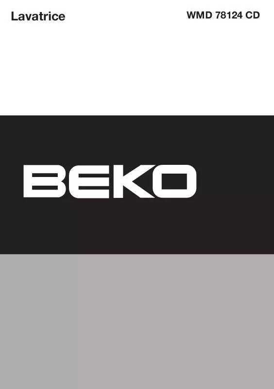 Mode d'emploi BEKO WMD 78124 CD