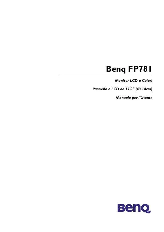 Mode d'emploi BENQ FP781S