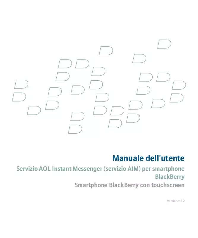 Mode d'emploi BLACKBERRY AOL INSTANT MESSENGER SERVICE FOR SMARTPHONES