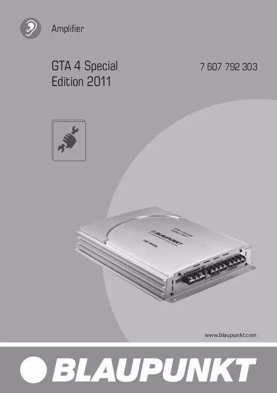 Mode d'emploi BLAUPUNKT GTA 4 SPECIAL EDITION 2011