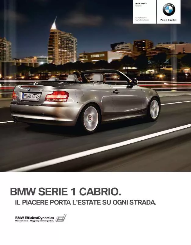 Mode d'emploi BMW 118D CABRIO