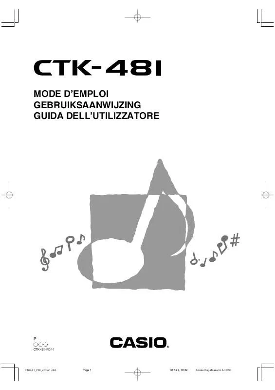 Mode d'emploi CASIO CTK-481