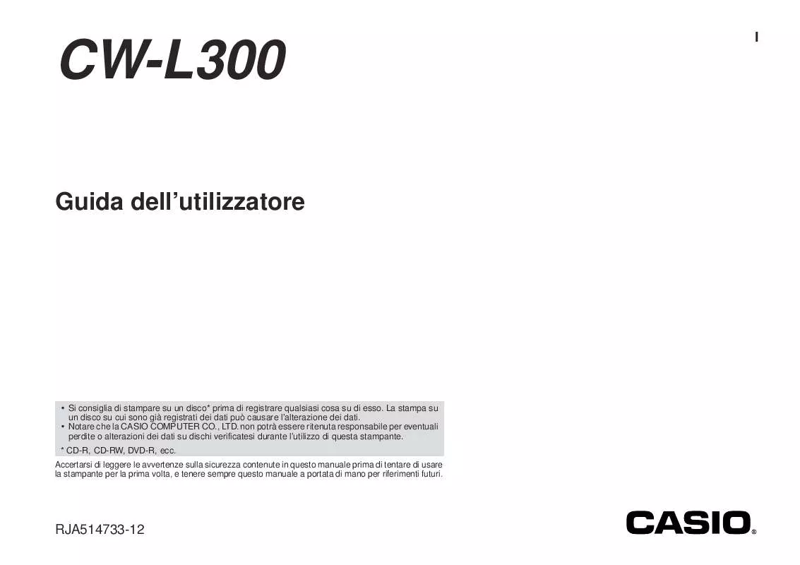 Mode d'emploi CASIO CW-L300