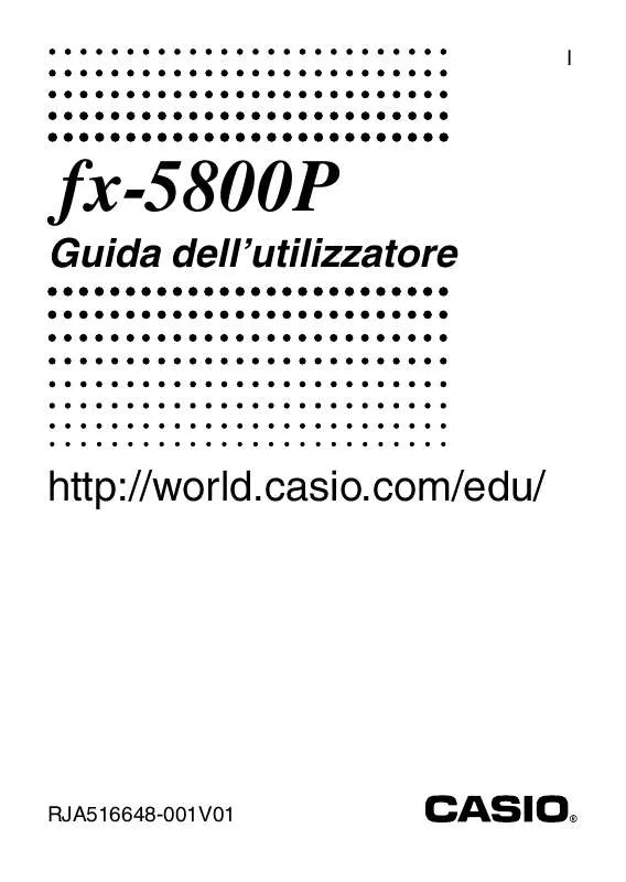 Mode d'emploi CASIO FX-5800P