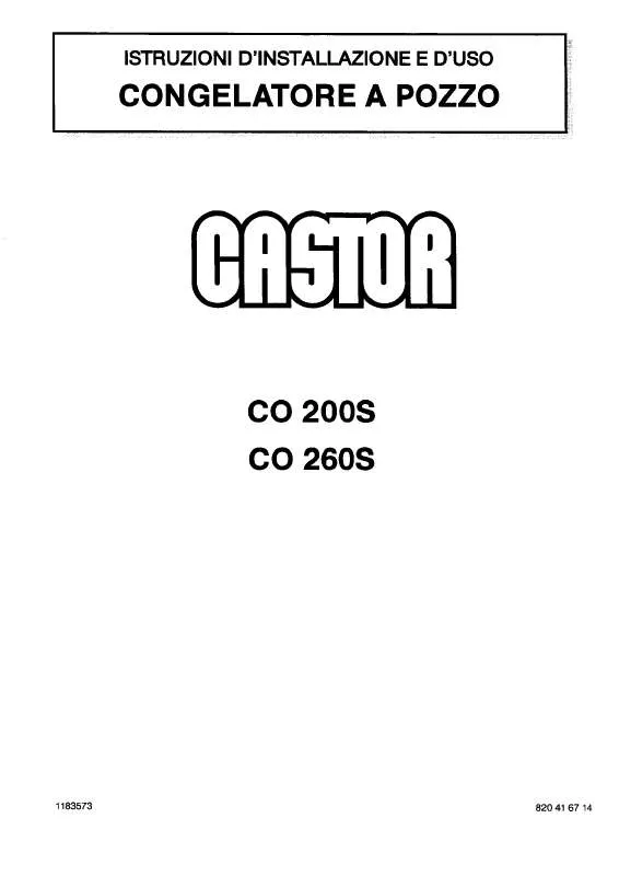 Mode d'emploi CASTOR CO200S