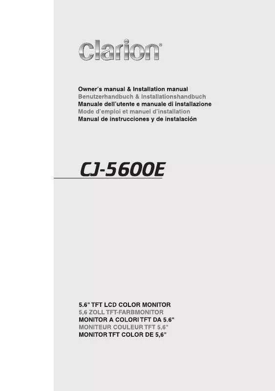 Mode d'emploi CLARION CJ5600E