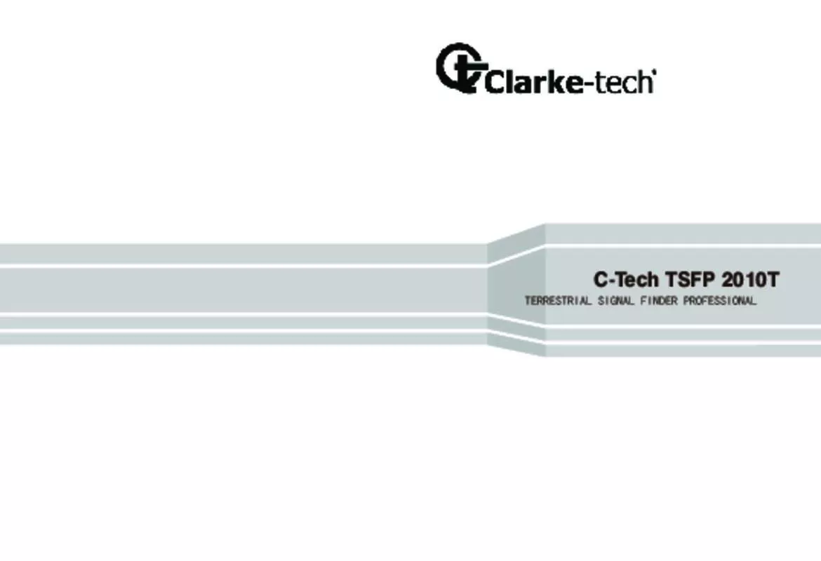 Mode d'emploi CLARKE-TECH TSFP2010T