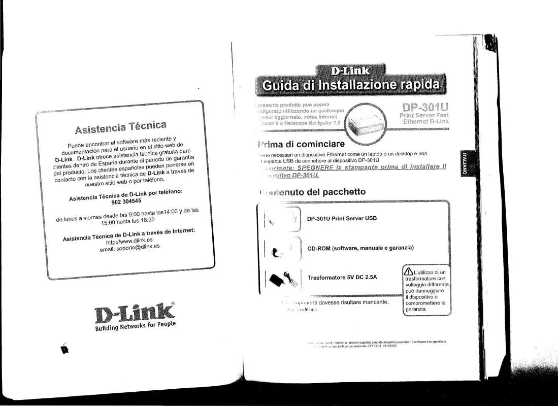 Mode d'emploi D-LINK DP-301U