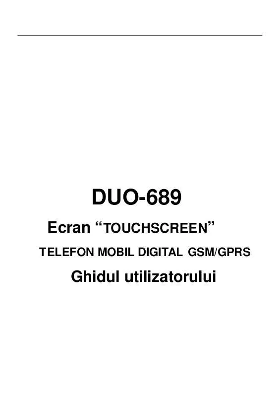 Mode d'emploi DUAL DUO-689 ECRAN TOUCHSCREEN