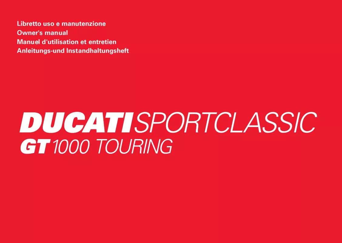 Mode d'emploi DUCATI GT 1000 TOURING