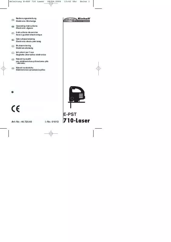 Mode d'emploi EINHELL E-PST 710-LASER