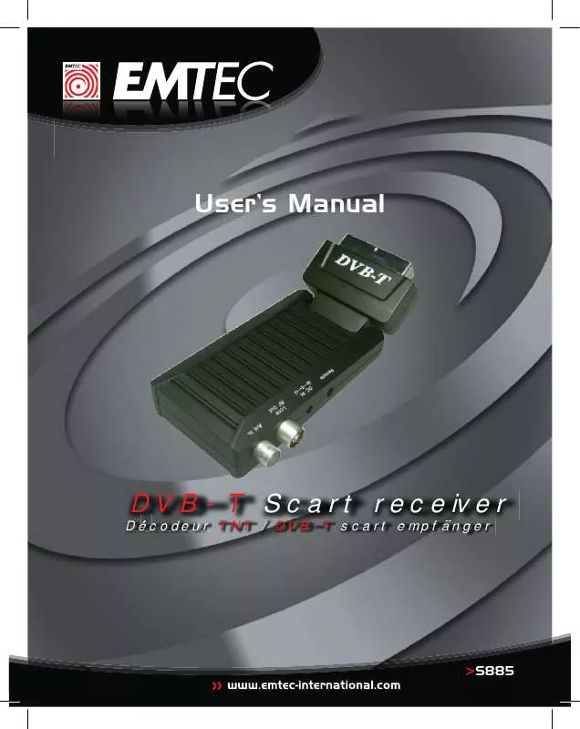 Mode d'emploi EMTEC S885 RICEVITORE DIGITALE TERRESTRE