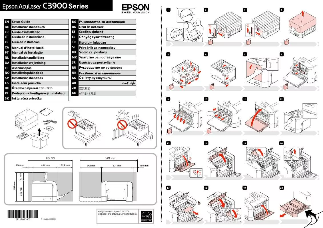 Mode d'emploi EPSON ACULASER C3900