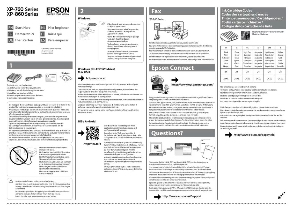 Mode d'emploi EPSON EXPRESSION PREMIUM XP-720