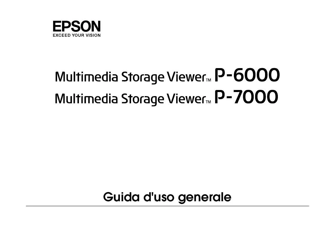 Mode d'emploi EPSON P-6000