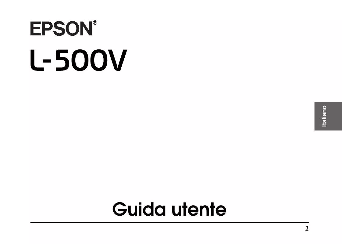 Mode d'emploi EPSON PHOTOPC L-500V