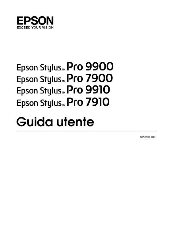 Mode d'emploi EPSON STYLUS PRO 9900